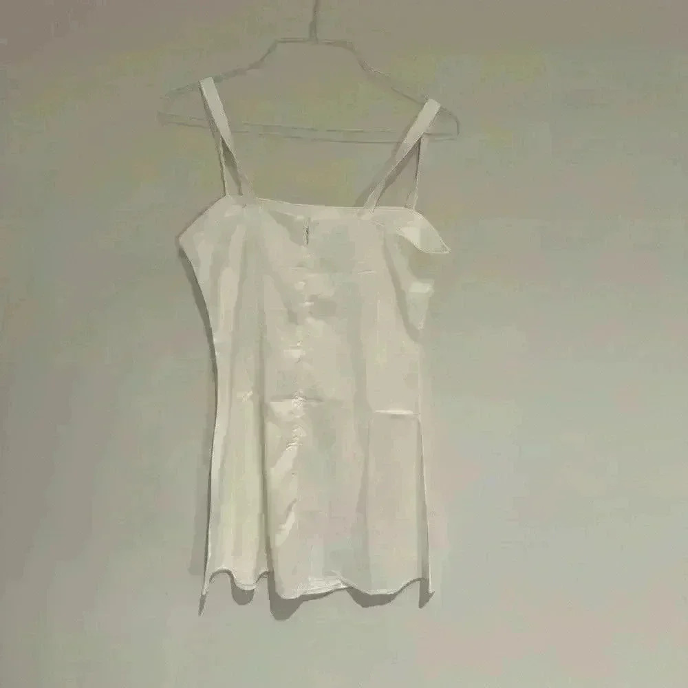 Windsor White Satin Dress Size Large Like New - Picture 2 of 2